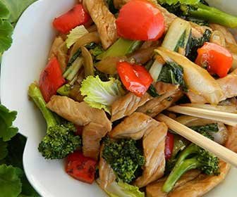 Salteado de cerdo - Cena saludable para diabéticos