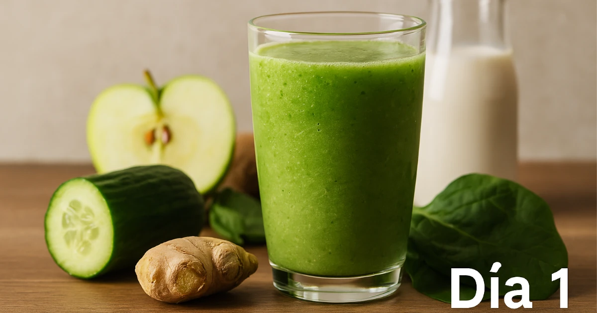Día 1 Batido verde para diabéticos energizante Día 1 Batido verde para diabéticos energizante
