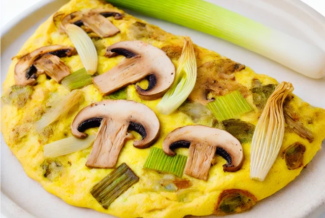 Tortilla-de-Champinones-Puerro-y-Ajo-al-Microondas Tortilla de Champiñones Puerro y Ajo al Microondas